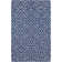 Tapis bleu / blanc en laine tissé à la main Alameda