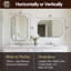 Miroir de salle de bain Tariro Cadre en acier inoxydable-1442385055-1433376366