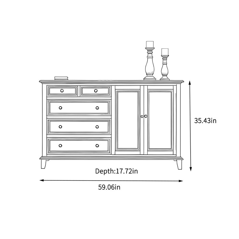Grande armoire de rangement dans le salon