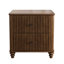 Mid-Century Modern Fluted Nightstand With 2 Drawers & Metal Handle-1068606674-1068606672