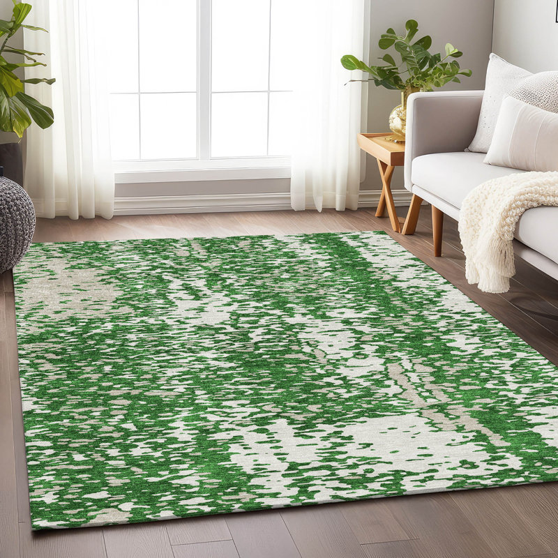 Tapis émeraude de qualité supérieure Prisco, Rectangle 5 pi x 7 pi 6 po