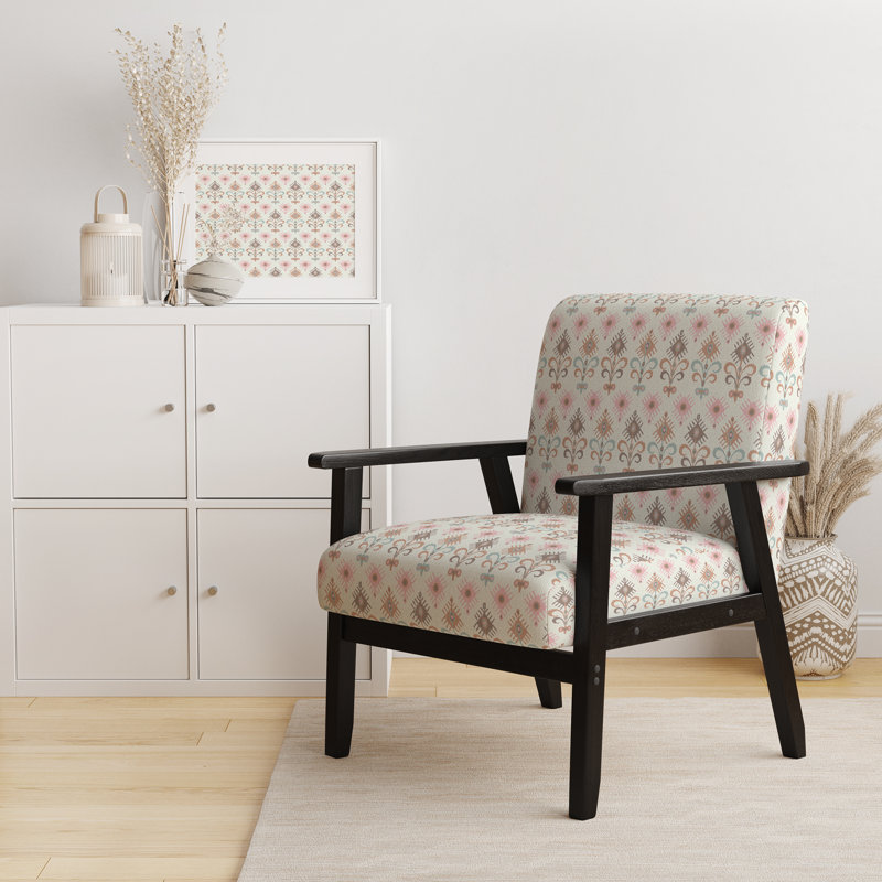 Fauteuil d'appoint à motif crème crème