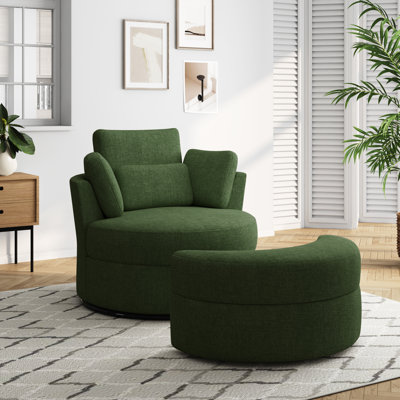 Niama Upholstered Lounge Chair With Pillow