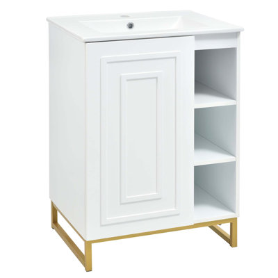 Toyo 24'' Single Bathroom Vanity with Ceramic Top