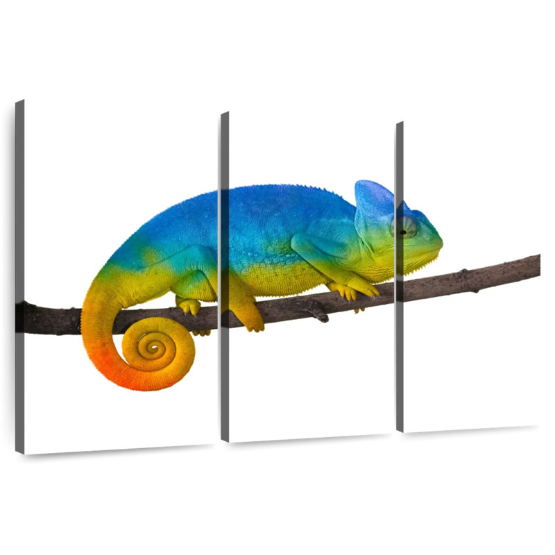 Brampt Vibrant Blue Chameleon, 20" H x 33" W