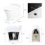 Toilette intelligente sans bidet - siège chauffant, double chasse, capteur de pied, nuit, siège de style moderne à 4 niveaux, couleur blanc auto