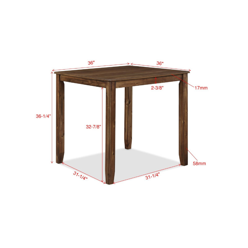 Ensemble de meubles en bois pour salle à manger à hauteur de comptoir