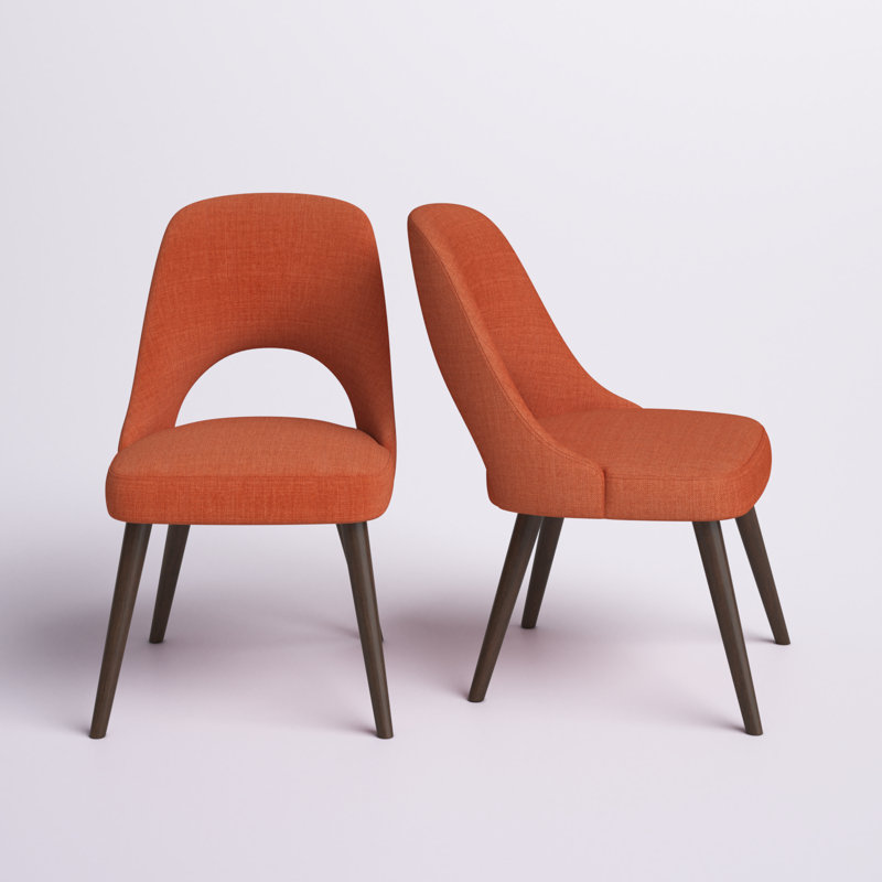 Chaises d'appoint rembourrées Nola Burnt Orange, Orange brûlé