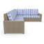 Canapé modulaire d'extérieur en forme de L de 116 po avec coussins Sunbrella Henri-1172335246