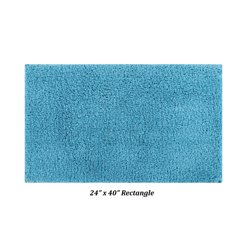 Tapis de salle de bain Micro, Rectangle 24 po x 40 po, Bleu