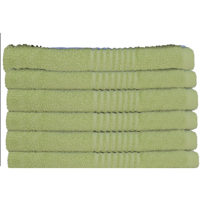 Ensemble de serviettes de bain 100% coton 6 pièces Embry, Vert