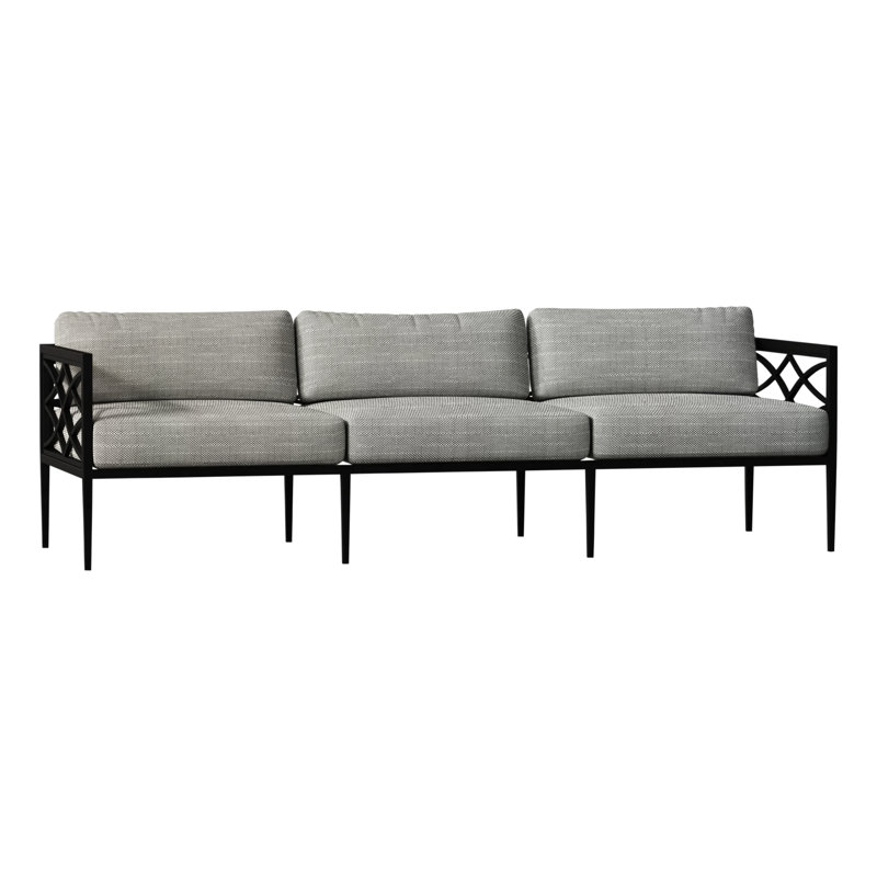 Elegante Aluminum Sofa - Midnight, Midnight, Natural White, Welt