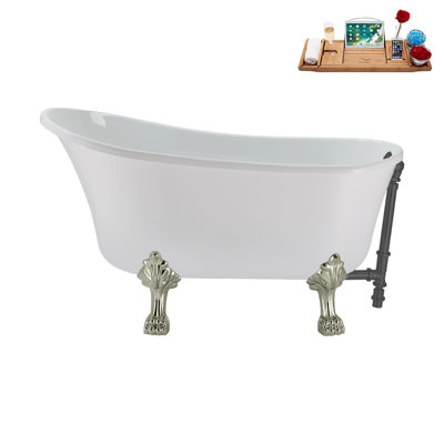 51.2'' x 25.6'' Freestanding Soaking Acrylic Bathtub