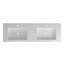 Meuble-lavabo à surface solide en pierre Stone pour salle de bain - profondeur 58,02 po, largeur 18,77 po, décoloration 71,53 lb, montage mural ou sur comptoir, profondeur d'évier moderne, largeur, 4,39 po, qualité, propre
