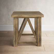 California Made Knotty Rustic Alder Wood Storage End Table with Drawer in  Rustic Coffee Finish, ODC Products