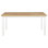 Brown and White Rectangular Dining Table