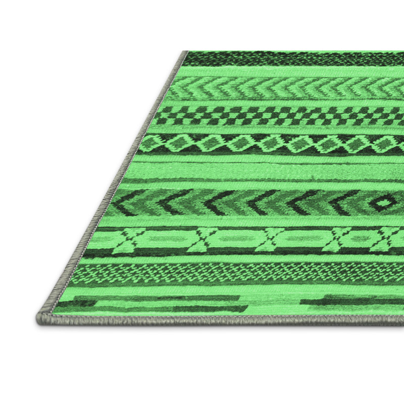 Washable Geometric Indoor Rug, Rectangle 2' x 3'
