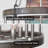 29" 5-Light Modern Farmhouse Drum Pendant Chandelier, Adjustable Height, Walnut Wood Style + Galvanized Steel Finish