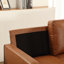 Mignotte 73" Wide Reversible Chaise Sectional Sofa, Faux Leather L-Shaped Couch with Wood Legs-101886446