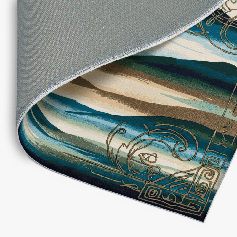 Serene Ripples Indoor And Outdoor Area Rug, Rectangle 1'6" x 2'6"