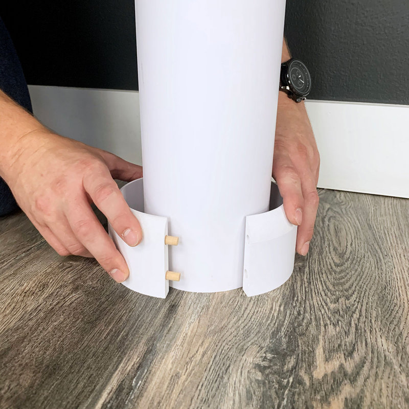Lally Cover With Standard Capital and Base 94" H x 5" W x 5" D Column Wrap
