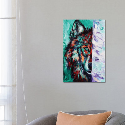 Wolf 1 Piece Wrapped Canvas Painting