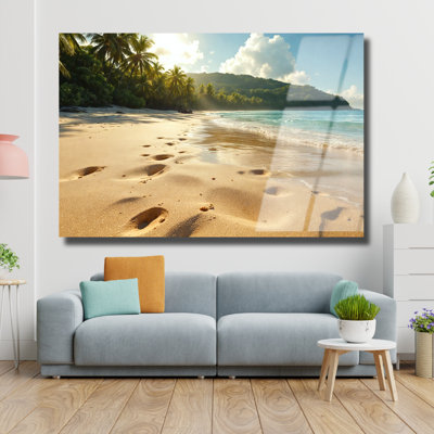 Beach Tempered Glass Wall Art
