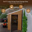 Remise de rangement robuste en métal 8 x 4 pi avec portes doubles, fenêtres et ventilation - Remise de jardin d'extérieur résistante aux intempéries