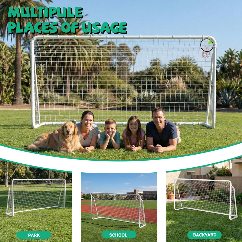 Filet de soccer portatif de 6 pi x 12 pi pour enfants avec filet de haute résistance pour l'entraînement et le jeu