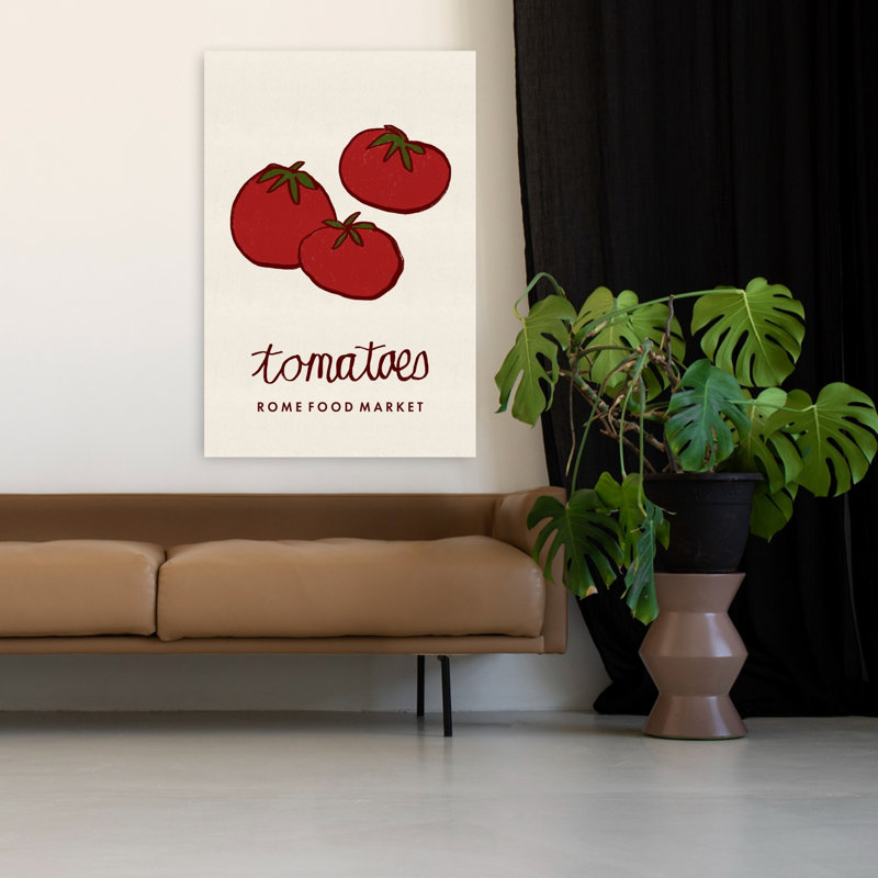 «Fresh Market Tomatoes Rustic Fruit Summer», art mural, H 48 po x l 32 po