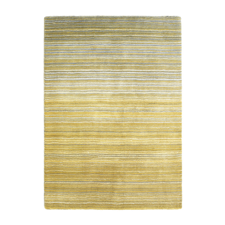 Renfrow Striped Wool Ochre Rug