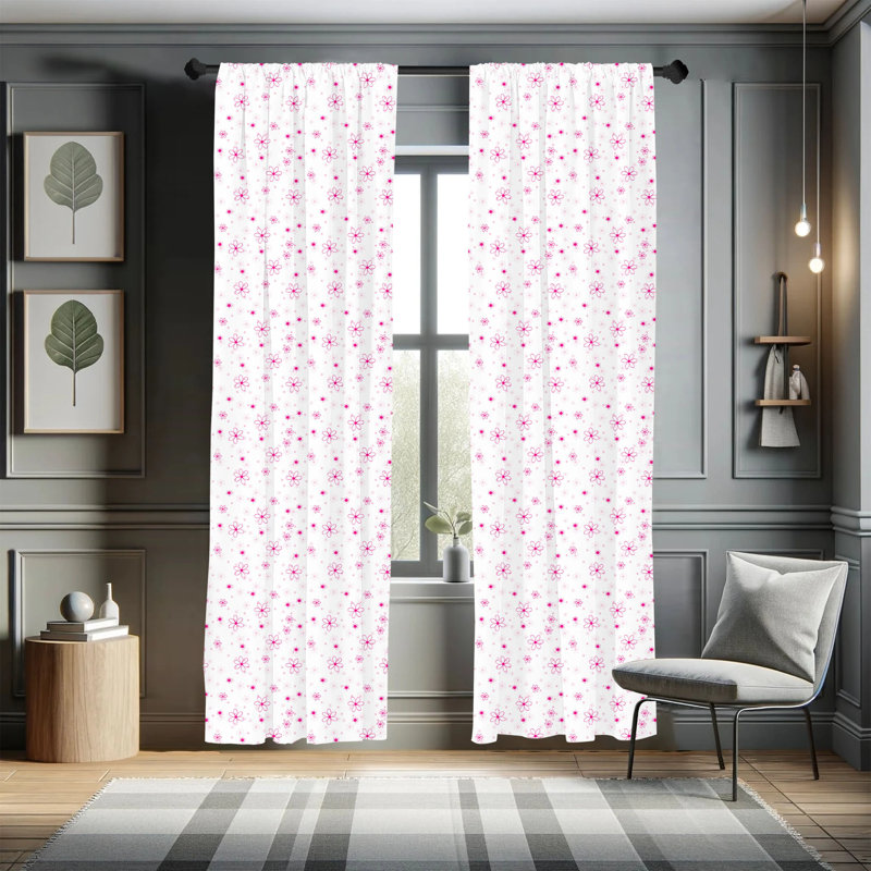 Princess Semi-Sheer Rod Pocket Curtain Panels, 28" x 95"