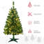 Grand arbre de Noël artificiel pré-éclairé avec branches, lumières DEL blanc chaud ou coloré, ouverture automatique-1789947827