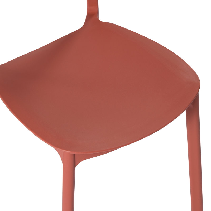 Chaise d'appoint de patio empilable toutes saisons Delron, Rouge