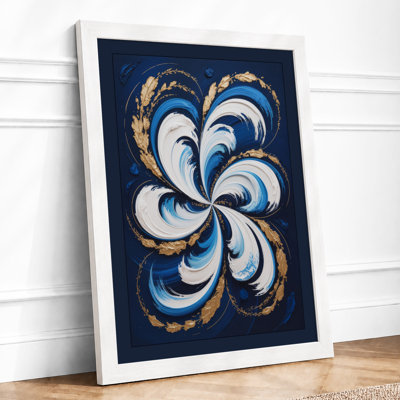 Mandala in Gold Art Deco 1 Piece Single Picture Frame Wall Art