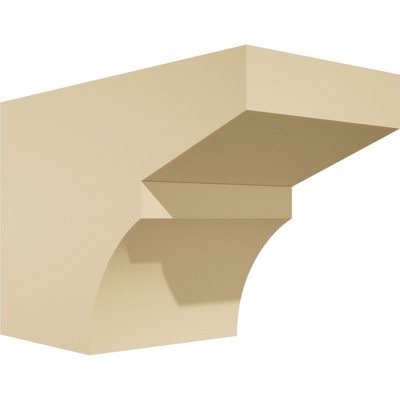 6"W x 8"H x 12"L Standard Monterey Signature Urethane Rafter Tail, Primed Tan