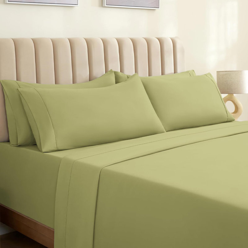 Luxclub 3 PC Lime Twin XL Silky Soft Cooling Extra Deep Pocket Performance Sheet Set, Lime