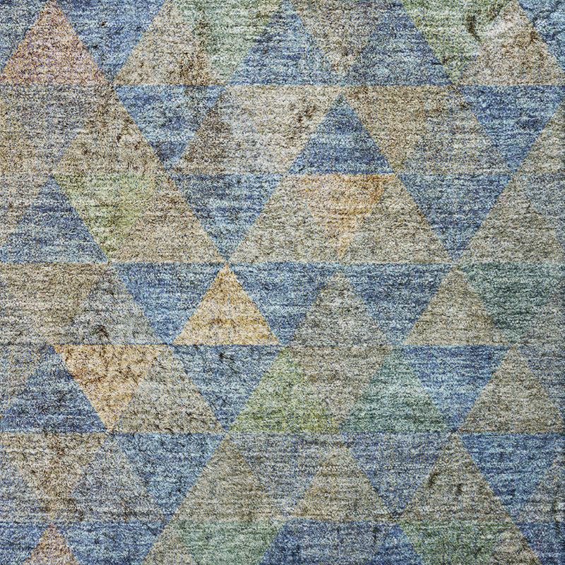 Tapis à poil long de qualité supérieure lavable à la machine ADS612, Blue, 3 pi x 5 pi