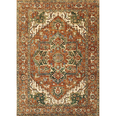 High-Quality Hand-Knotted Rust Area Rug