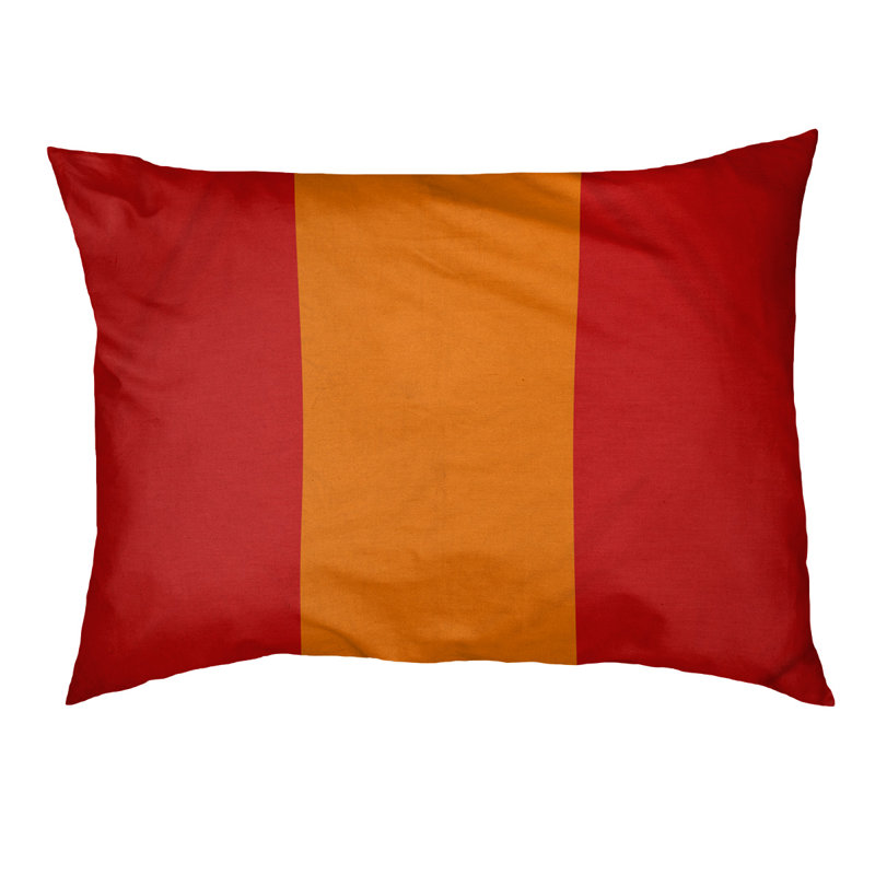 Coussin Atlanta, Grand (l 50 po x P 40 po x H 7 po), Rouge/orange