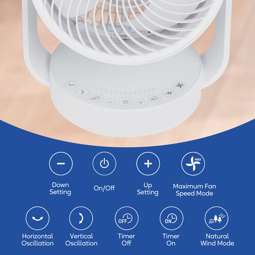Russell HobbsÂ® RHDCF1001B 9â Desktop Circulator Fan in Black