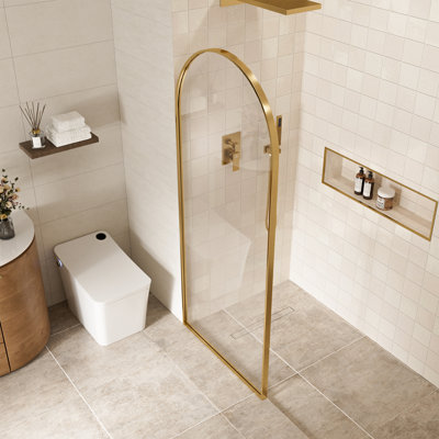 Panneau de douche fixe à panneau de douche l 34 po x H 78 po avec porte en verre trempé transparent de 3/8 po facile à nettoyer