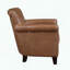 Fauteuil d'appoint en cuir fleur avec garniture cloutée