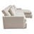 Arcadia 2PC Reversible Chaise Sectional W/ Feather Down Seating In Cream Fabric