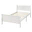 Lit plateforme avec base de lit en bois et sommier avec base de lit et support en lattes de bois-1430282883