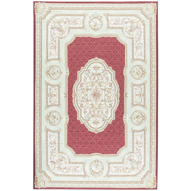 Tapis beige noué à la main de haute qualité