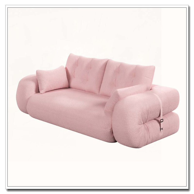 Canapé-lit pliable multifonctionnel 78,7 po, Rose