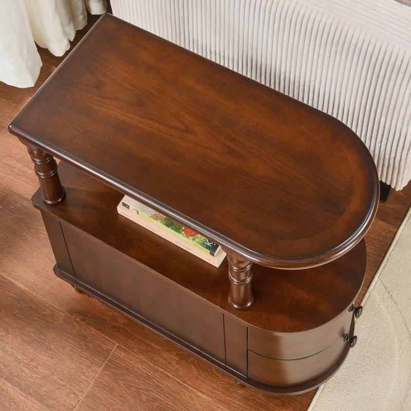 Ecequiel Side Table Set, Cherry Walnut