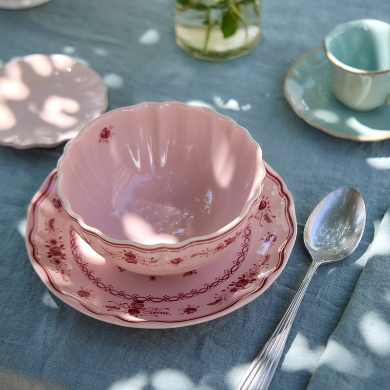Vila Pasta Bowls, Pink/Red