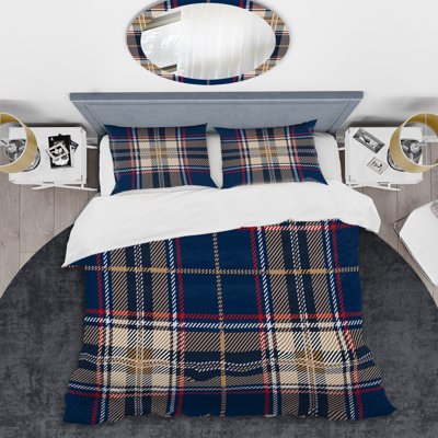 Andrejus Polyester Plaid Duvet Cover
